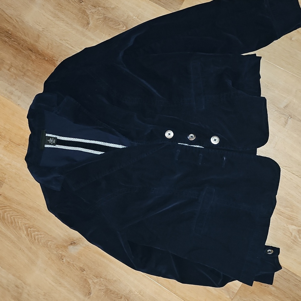 Lane bryant micro corduroy navy blazer 20